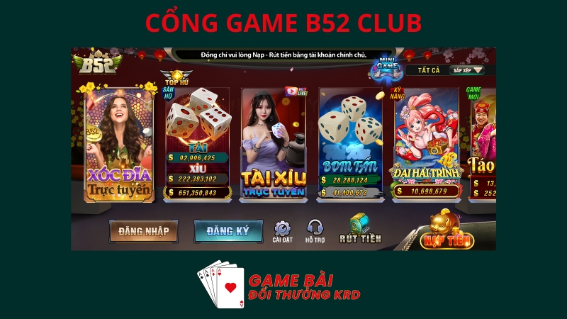 B52 Club - Cổng game bài đổi thưởng Bom Tấn