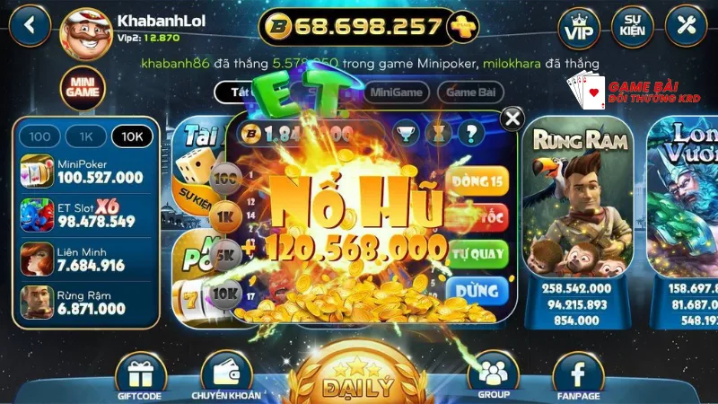 Trải nghiệm sảnh chơi hấp dẫn tại cổng game bài Bốc Vip